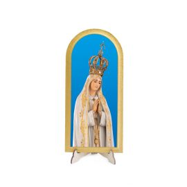Matka Boża Fatimska - Obraz półokrągły - Obrazek religijny płyta HDF