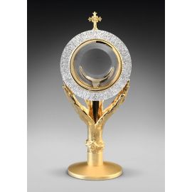 Monstrancja mosiężna, pozłacana - 31 cm (D3) - MONSTRANCJE