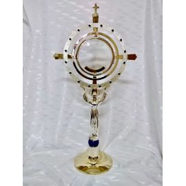 Monstrancja Maryjna, luna 16 cm, pozłacana - 68 cm (D33) - zdjęcie 2 - Monstrancja Maryjna, luna 16 cm, pozłacana - 68 cm (D33)