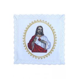 Bielizna kielichowa haftowana - Serce Pana Jezusa - zdjęcie 2 - Bielizna kielichowa haftowana - Serce Pana Jezusa