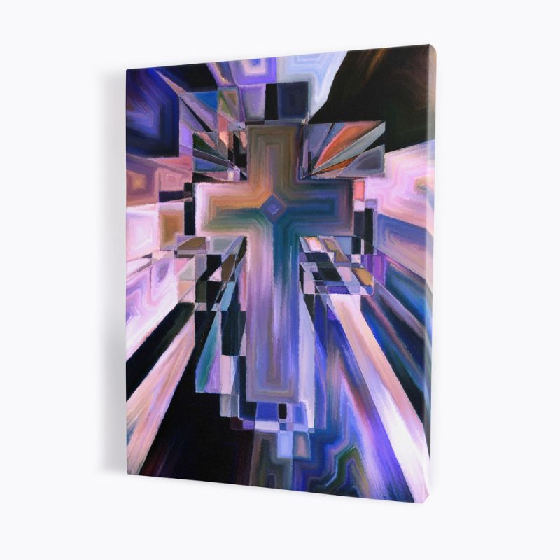 Obraz Krzyża w stylu abstrakcyjnym - płótno canvas (18) - Obraz Krzyża w stylu abstrakcyjnym - płótno canvas (18)