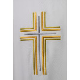 Ornat haftowany ecru - krzyż (15) - zdjęcie 2 - Ornat haftowany ecru - krzyż (15)