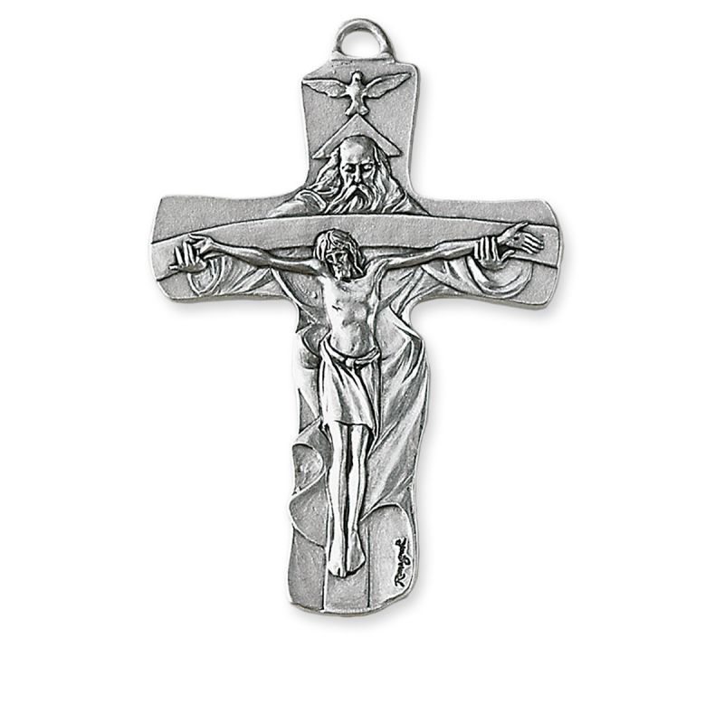 Krzyżyk metalowy Trójca Święta - 6,5 cm - Krzyżyk metalowy Trójca Święta - 6,5 cm