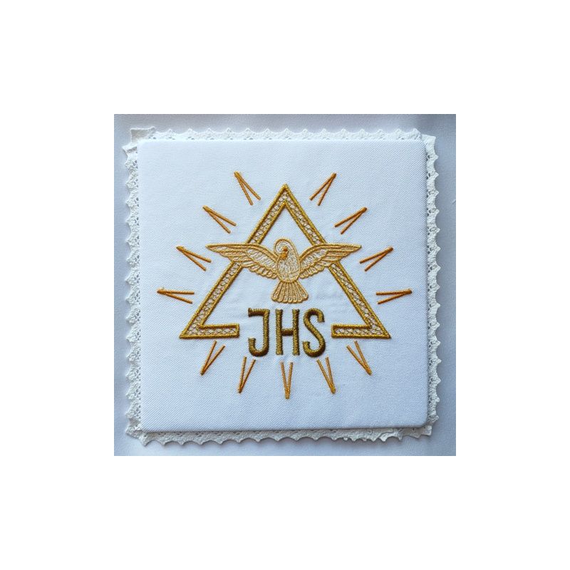 Palka haftowana ecru IHS, Duch Święty (3) - Palka haftowana ecru IHS, Duch Święty (3)