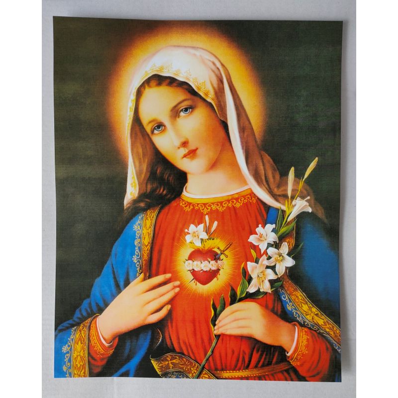 Serce Maryi - Obraz do oprawienia format (20x25) - nr 2 - Serce Maryi - Obraz do oprawienia format (20x25) - nr 2
