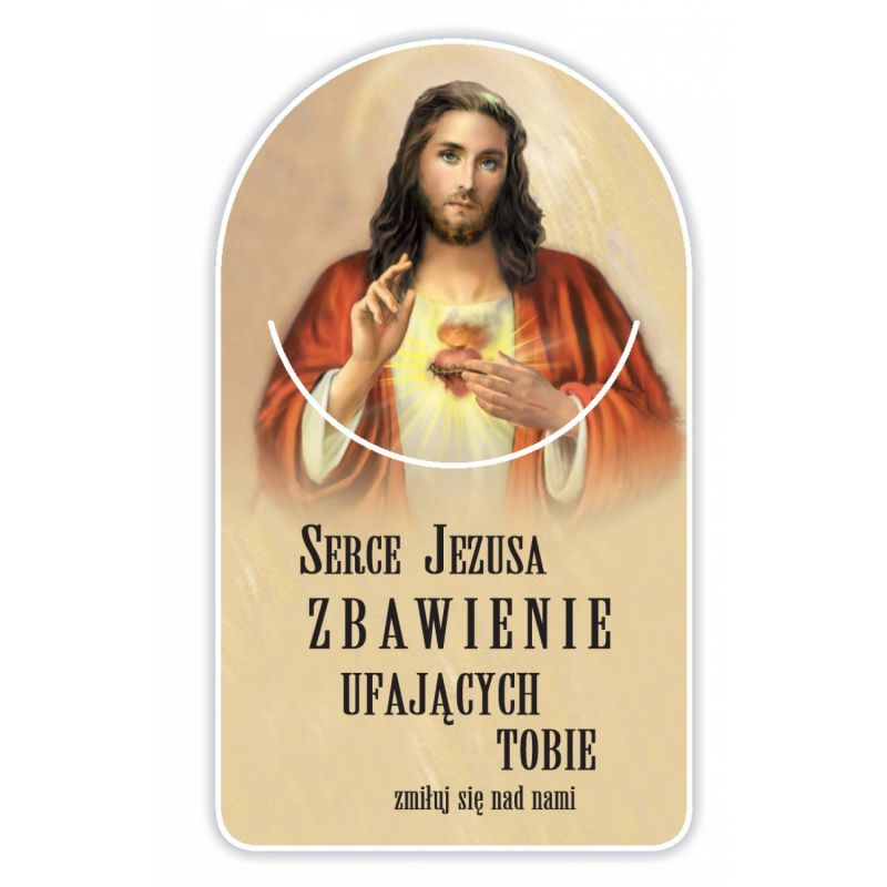 Zakładka papierowa półokrągła - Serce Jezusa - Zakładka papierowa półokrągła - Serce Jezusa