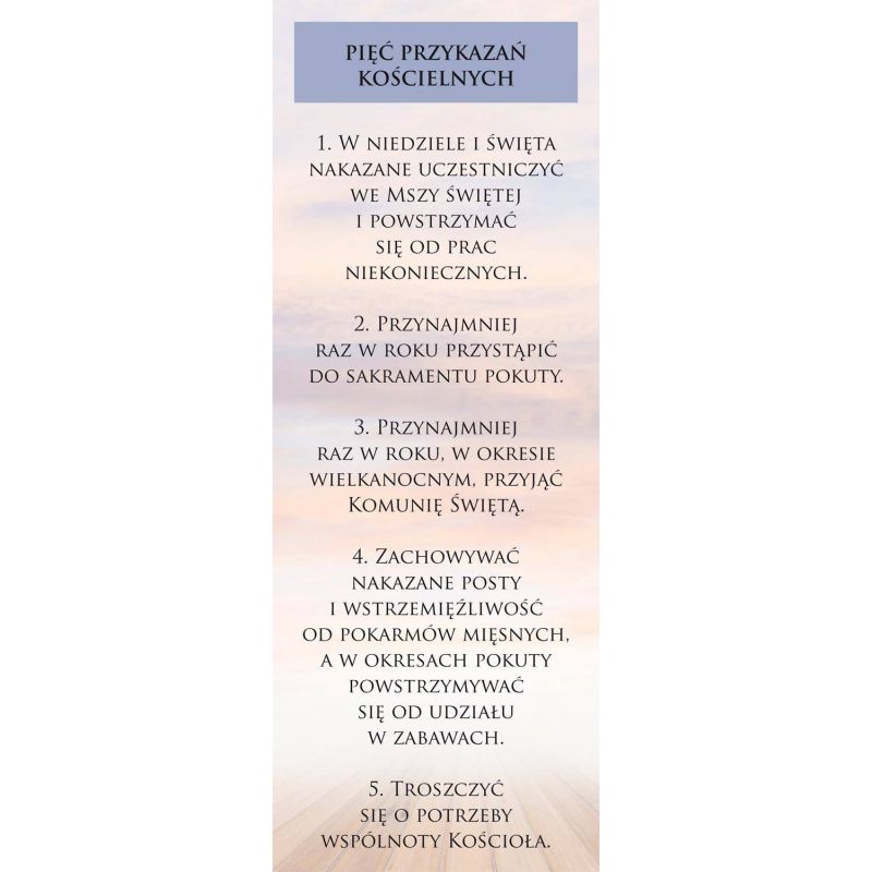 Baner - Pięć Przykazań Kościelnych - Baner - Pięć Przykazań Kościelnych