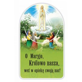 Zakładka papierowa półokrągła - Matka Boża Fatimska