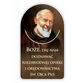 Zakładka papierowa półokrągła - Święty Ojciec Pio