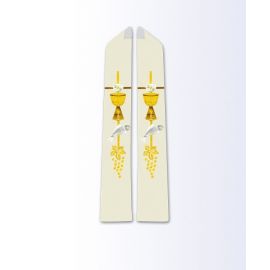Stuła ecru z motywem eucharystycznym - EUCHARYSTYCZNE