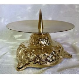 Świecznik ołtarzowy 8 cm, mosiężny, pozłacany (4)