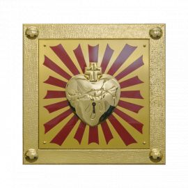 Tabernakulum mosiężne - Serce + promienie (52)