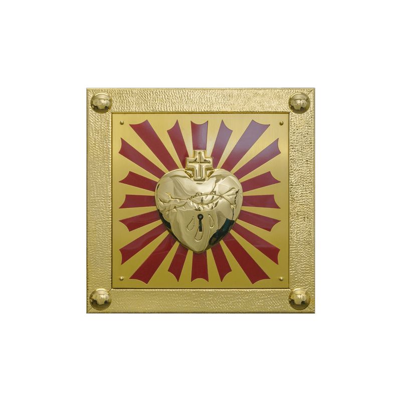 Tabernakulum mosiężne - Serce + promienie (52) - Tabernakulum mosiężne - Serce + promienie (52)