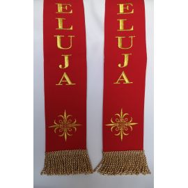 Stuła Alleluja na krzyż - wielkanocna 70 cm - zdjęcie 3 - Stuła Alleluja na krzyż - wielkanocna 70 cm