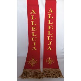 Stuła Alleluja na krzyż - wielkanocna 70 cm - Stuła na krzyż Alleluja