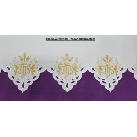Obrus ołtarzowy - wzór eucharystyczny IHS  (229) - OBRUSY WIELKANOCNE