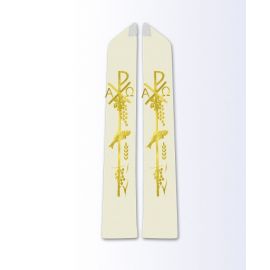 Stuła ecru z motywem eucharystycznym - EUCHARYSTYCZNE