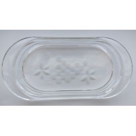 Taca kryształowa pod ampułki z uszami 21 x 10 cm