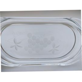 Taca kryształowa pod ampułki z uszami 21 x 10 cm - zdjęcie 2 - Taca kryształowa pod ampułki z uszami 21 x 10 cm