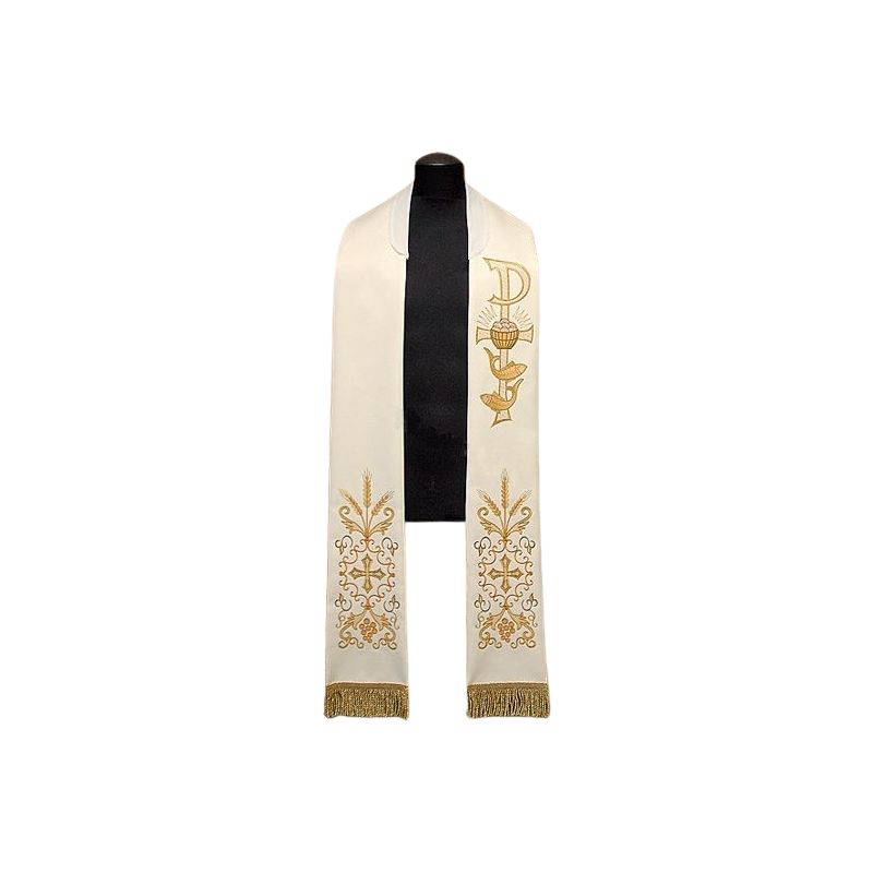 Stuła haftowana eucharystyczna -Ryby (32) - Stuła haftowana eucharystyczna -Ryby (32)