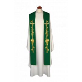 Stuła haftowana - kolory liturgiczne, bogaty haft (12) - zdjęcie 2 - Stuła haftowana - kolory liturgiczne, bogaty haft (12)