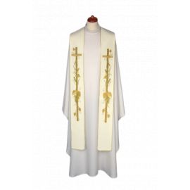 Stuła haftowana - kolory liturgiczne, bogaty haft (12) - zdjęcie 4 - Stuła haftowana - kolory liturgiczne, bogaty haft (12)
