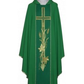 Ornat z komputerowo haftowanym pasem, kolory liturgiczne (14) - zdjęcie 4 - Ornat z komputerowo haftowanym pasem (14)