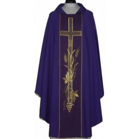 Ornat z komputerowo haftowanym pasem, kolory liturgiczne (14) - zdjęcie 5 - Ornat z komputerowo haftowanym pasem (14)
