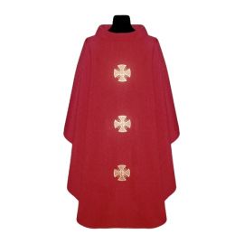 Ornat z lnu - kolory liturgiczne krzyż - zdjęcie 4 - Ornat z lnu - kolory liturgiczne