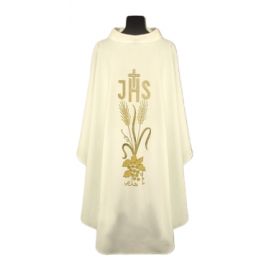 Ornat z lnu - kolory liturgiczne IHS - zdjęcie 2 - Ornat z lnu - kolory liturgiczne IHS