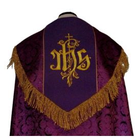 Kapa haftowana - IHS (kolory liturgiczne) - rozeta - zdjęcie 2 - Kapa haftowana - IHS (kolory liturgiczne) - rozeta