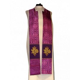 Kapa haftowana - IHS fiolet - rozeta (1) - zdjęcie 3 - Kapa haftowana - IHS  (kolory liturgiczne) - rozeta (1)