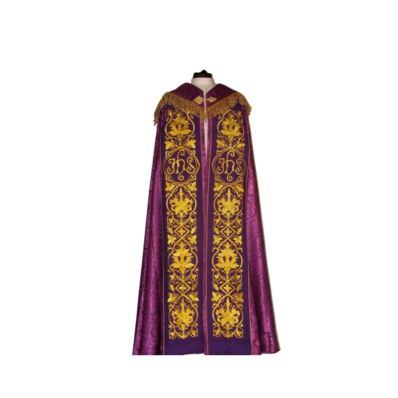 Kapa haftowana - IHS fiolet - rozeta (1) - Kapa haftowana - IHS  (kolory liturgiczne) - rozeta (1)
