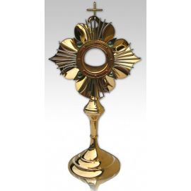 Monstrancja pozłacana, elementy srebrzone - 45 cm (S7) - MONSTRANCJE