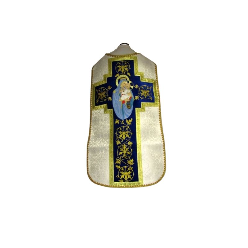 Ornat rzymski haftowany Matka Boża Szkaplerzna - Ornat rzymski haftowany Matka Boża Szkaplerzna