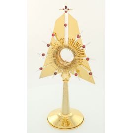 Monstrancja pozłacana, elementy srebrzone - 55 cm (S17) - MONSTRANCJE