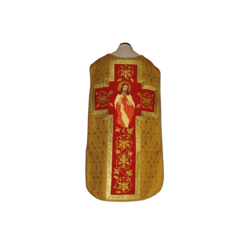 Ornat rzymski czerwony Serce Pana Jezusa (61) - Ornat rzymski czerwony Serce Pana Jezusa (61)