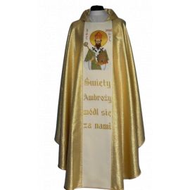 Ornat haftowany - Święty Ambroży - zdjęcie 3 - Ornat haftowany - Święty Ambroży