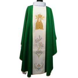 Ornat zielony Matka Boża Licheńska - zdjęcie 2 - Ornat zielony Matka Boża Licheńska