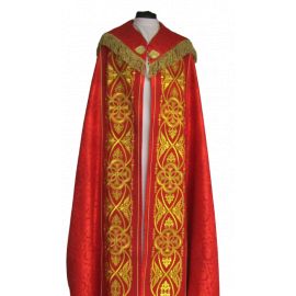 Kapa haftowana IHS rozeta - kolory liturgiczne (50A) - KAPY LITURGICZNE