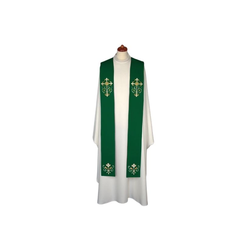 Stuła haftowana - kolory liturgiczne, bogaty haft (11) - Stuła haftowana - kolory liturgiczne, bogaty haft (11)