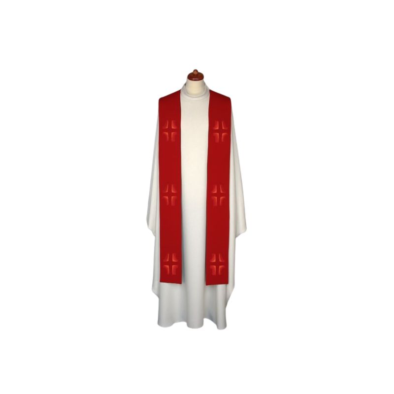 Stuła haftowana - kolory liturgiczne, Krzyże haft (14) - Stuła haftowana - kolory liturgiczne, Krzyże haft (14)