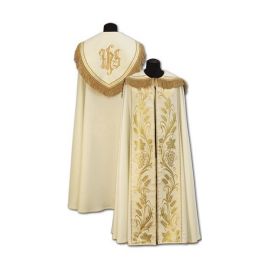 Kapa kremowa + złote dodatki - KAPY LITURGICZNE