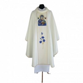 Ornat haftowany MB Nieustającej Pomocy - żakard - zdjęcie 3 - Ornat haftowany MB Nieustającej Pomocy - żakard