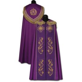 Kapa fioletowa haftowana ręcznie - KAPY LITURGICZNE