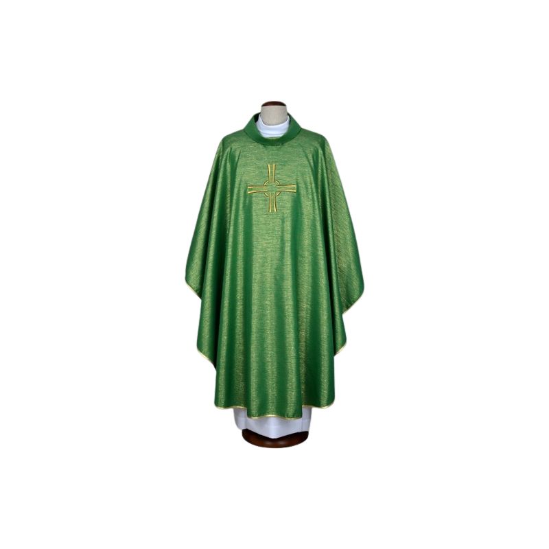 Ornat zielony haftowany - krzyż (18) - Ornat zielony haftowany - krzyż (18)