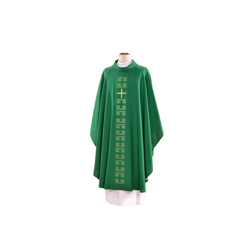 Ornat zielony haftowany - Krzyż (24) - Ornat zielony haftowany - Krzyż (24)