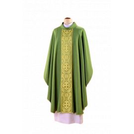 Ornat zielony haftowany - tkany pas (25)