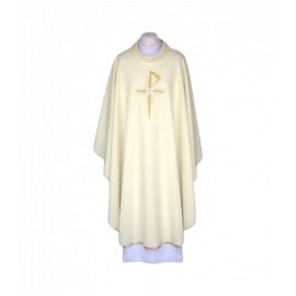 Ornat ecru, pas haftowany - Krzyże (107) - Ornaty białe/ ecru