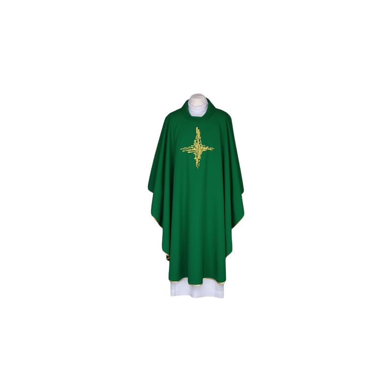 Ornat zielony, pas haftowany - Krzyż (117) - Ornat zielony, pas haftowany - Krzyż (117)